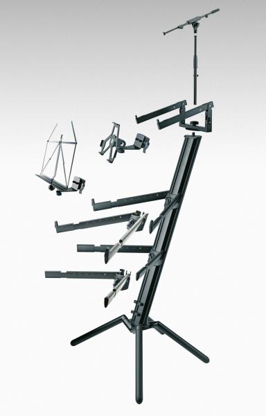 KONIG   MEYER KONIG & MEYER 18860 SPIDER PRO SI STAND SILVER SUPPORTO TASTIERA COLONNA RICHIUDIBILE ARGENTATO 2 COPPIE BRACCI RE