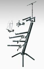 KONIG   MEYER KONIG & MEYER 18860 SPIDER PRO SI STAND SILVER SUPPORTO TASTIERA COLONNA RICHIUDIBILE ARGENTATO 2 COPPIE BRACCI RE