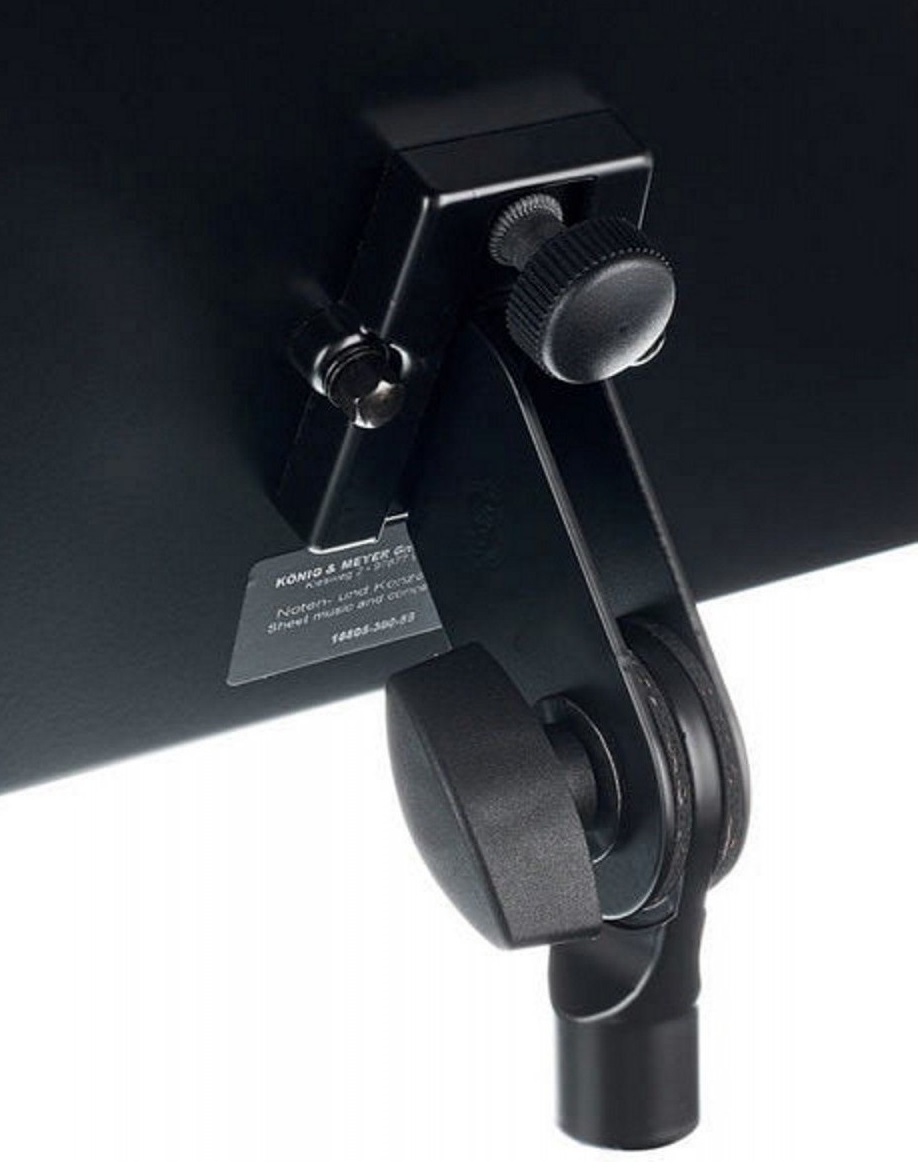 KONIG   MEYER KONIG & MEYER 18805 SUPPORTO LEGGIO PER SPARTITI CON FILETTATURA 3-8" PER ASTA MICROFONICA O SUPPORTI UNIVERSALI K