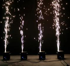 SHEHDS COPPIA SP650 SPARK MACHINE 650 WATT FONTANA LUMINOSA FREDDA DMX O TELECOMANDO WIRELESS + FLIGHTCASE