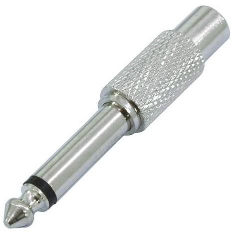 OMNITRONIC 3022615M ADATTATORE RCA FEMMINA - JACK MASCHIO 1-4" 6,3mm IN METALLO