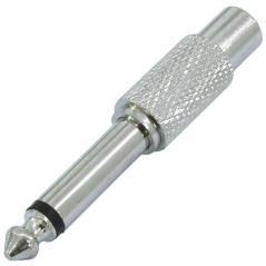 OMNITRONIC 3022615M ADATTATORE RCA FEMMINA - JACK MASCHIO 1-4" 6,3mm IN METALLO