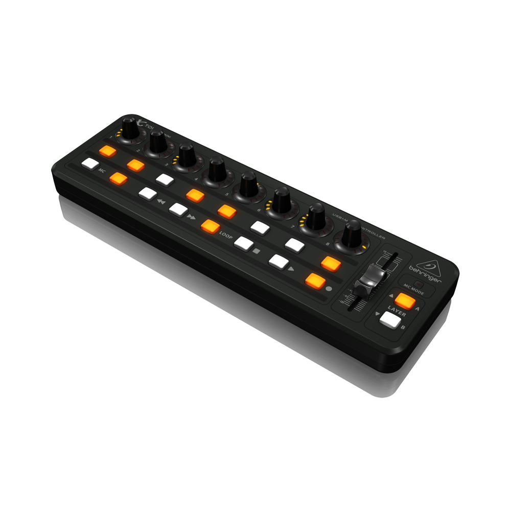 Behringer  X-TOUCH MINI -  MINI CONTROLLER USB PC MAC COMPATTO UNIVERSALE 16 TASTI 8 CONTROLLI LED