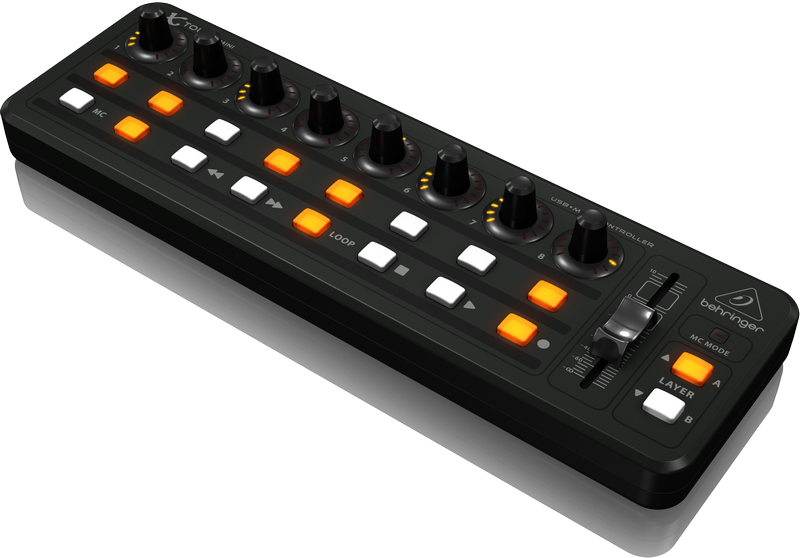 Behringer  X-TOUCH MINI -  MINI CONTROLLER USB PC MAC COMPATTO UNIVERSALE 16 TASTI 8 CONTROLLI LED