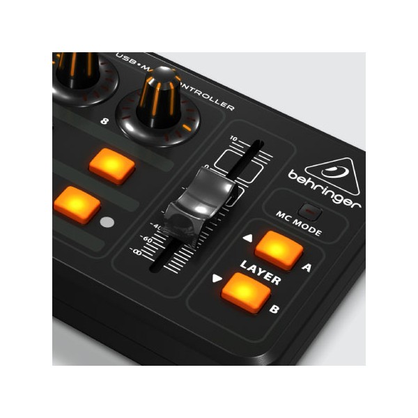 Behringer  X-TOUCH MINI -  MINI CONTROLLER USB PC MAC COMPATTO UNIVERSALE 16 TASTI 8 CONTROLLI LED