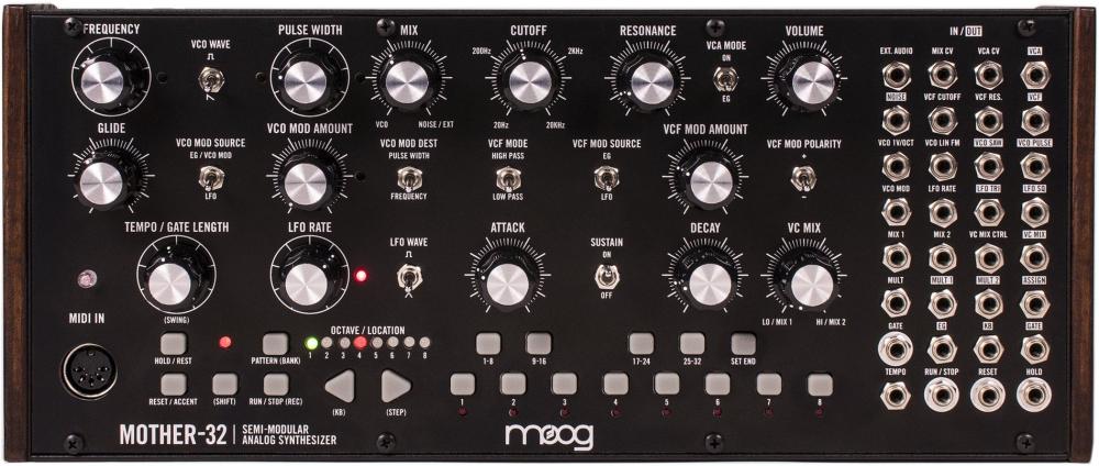 MOOG MUSIC IND MOOG MOTHER 32 SINTETIZZATORE SEMI-MODULARE ANALOGICO + MIXER A CONTROLLO TENSIONE + MIDI + 32 PATCH MODULARI