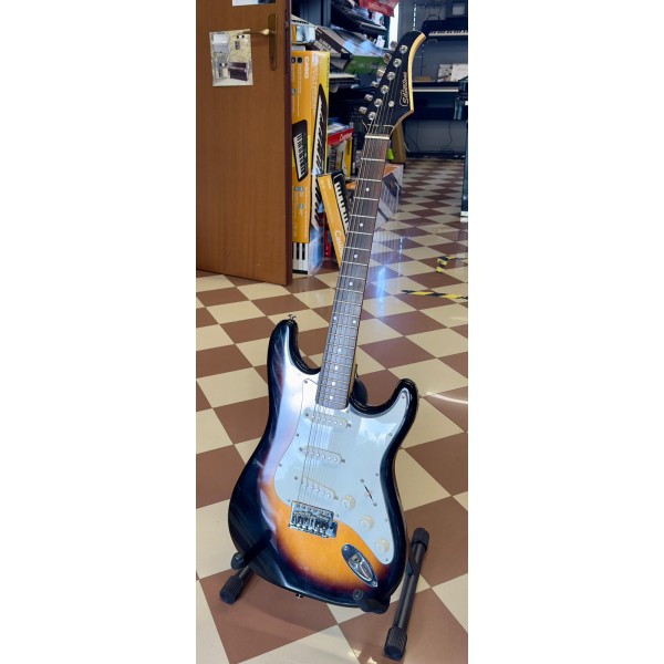 chitarra elettrica silvertone stratocaster  sunburst con custodia