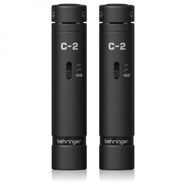 BEHRINGER C2 DARK EDITION COPPIA SELEZIONATA MATCHED MICROFONI CONDENSATORE + STEREO-BAR + CLAMPS + ANTIVENTO