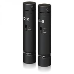 BEHRINGER C2 DARK EDITION COPPIA SELEZIONATA MATCHED MICROFONI CONDENSATORE + STEREO-BAR + CLAMPS + ANTIVENTO