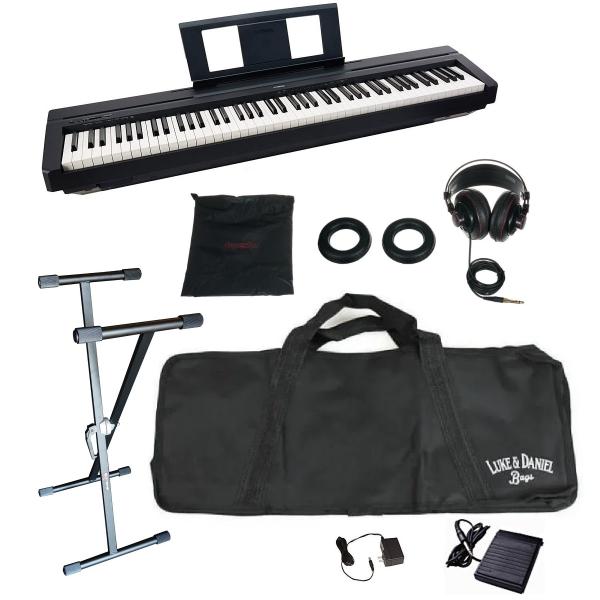 YAMAHA P45 TOUR BUNDLE PIANOFORTE DIGITALE CON BORSA SUPPORTO CUFFIA SUPERLUX LEGGIO PEDALE ALIMENTATORE