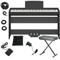 YAMAHA P145BT SUPERLUX BUNDLE PIANOFORTE MOBILE STAND L100 PEDALIERA LP5A LEGGIO PEDALE CUFFIA HD681AIR