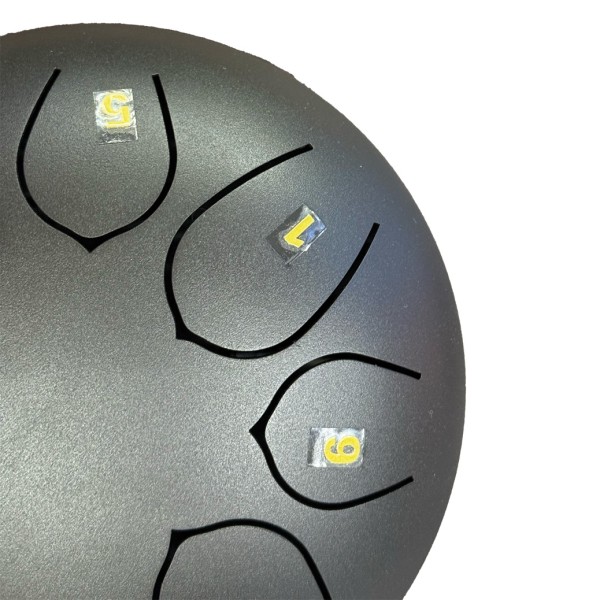 EXTREME STEEL TONGUE 8 TONI TAMBURO ARMONICO 15,5CM TANK DRUM 6″ NERO MARTELLATO