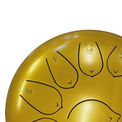 EXTREME STEEL TONGUE 13 TONI TAMBURO ARMONICO 27CM TANK DRUM 10″ GOLD