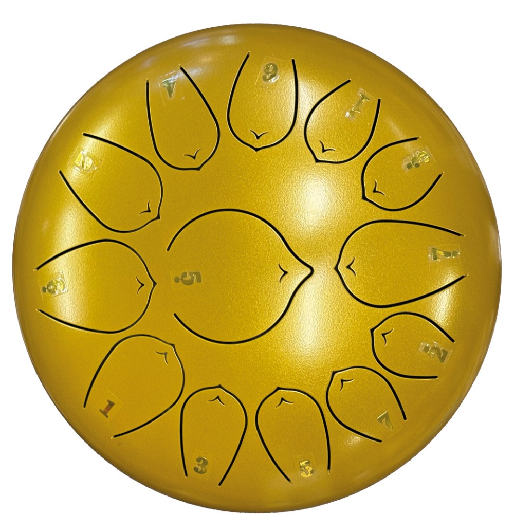 EXTREME STEEL TONGUE 13 TONI TAMBURO ARMONICO 27CM TANK DRUM 10″ GOLD
