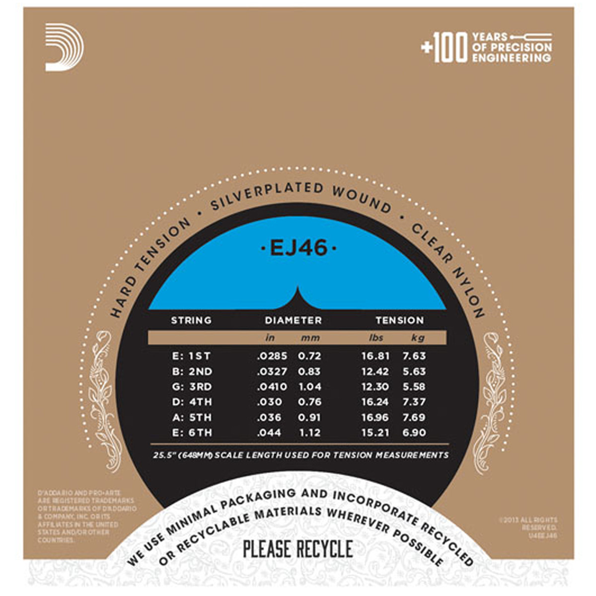 D'ADDARIO EJ46 CORDE PER CHITARRA CLASSICA