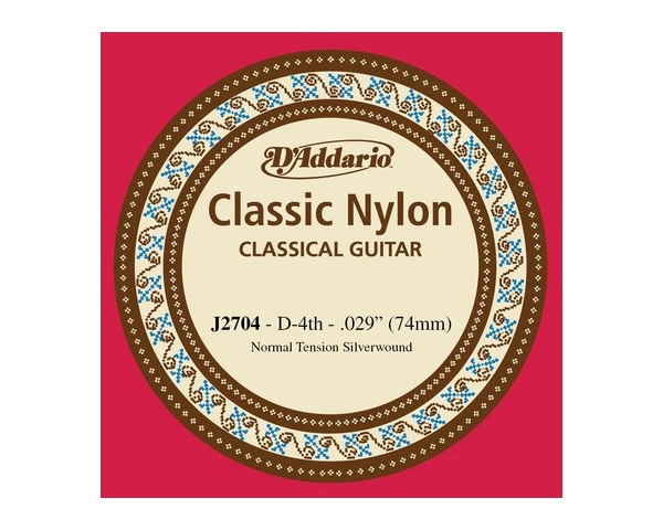 D'ADDARIO J2704 CORDA SFUSA PER CHITARRA CLASSICA TENSIONE NORMALE