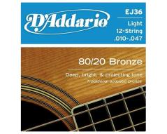 D'ADDARIO EJ36 CORDE CHITARRA ACUSTICA 10-47