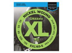 D'ADDARIO D' ADDARIO EXL165-5 CUSTOM LIGHT CORDIERA PER BASSO ELETTRICO 5 CORDE 045-135