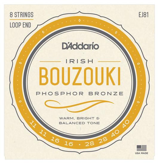 D'ADDARIO EJ81 CORDE PER IRISH BOUZOUKI IRLANDESE PHOSPHOR BRONZE