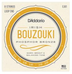 D'ADDARIO EJ81 CORDE PER IRISH BOUZOUKI IRLANDESE PHOSPHOR BRONZE