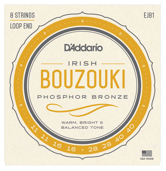 D'ADDARIO EJ81 CORDE PER IRISH BOUZOUKI IRLANDESE PHOSPHOR BRONZE