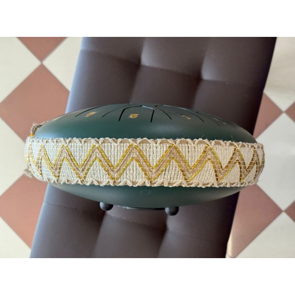 EXTREME STEEL TONGUE 15 TONI TAMBURO ARMONICO 32,5CM TANK DRUM 13″ COLOR VERDE OPACO