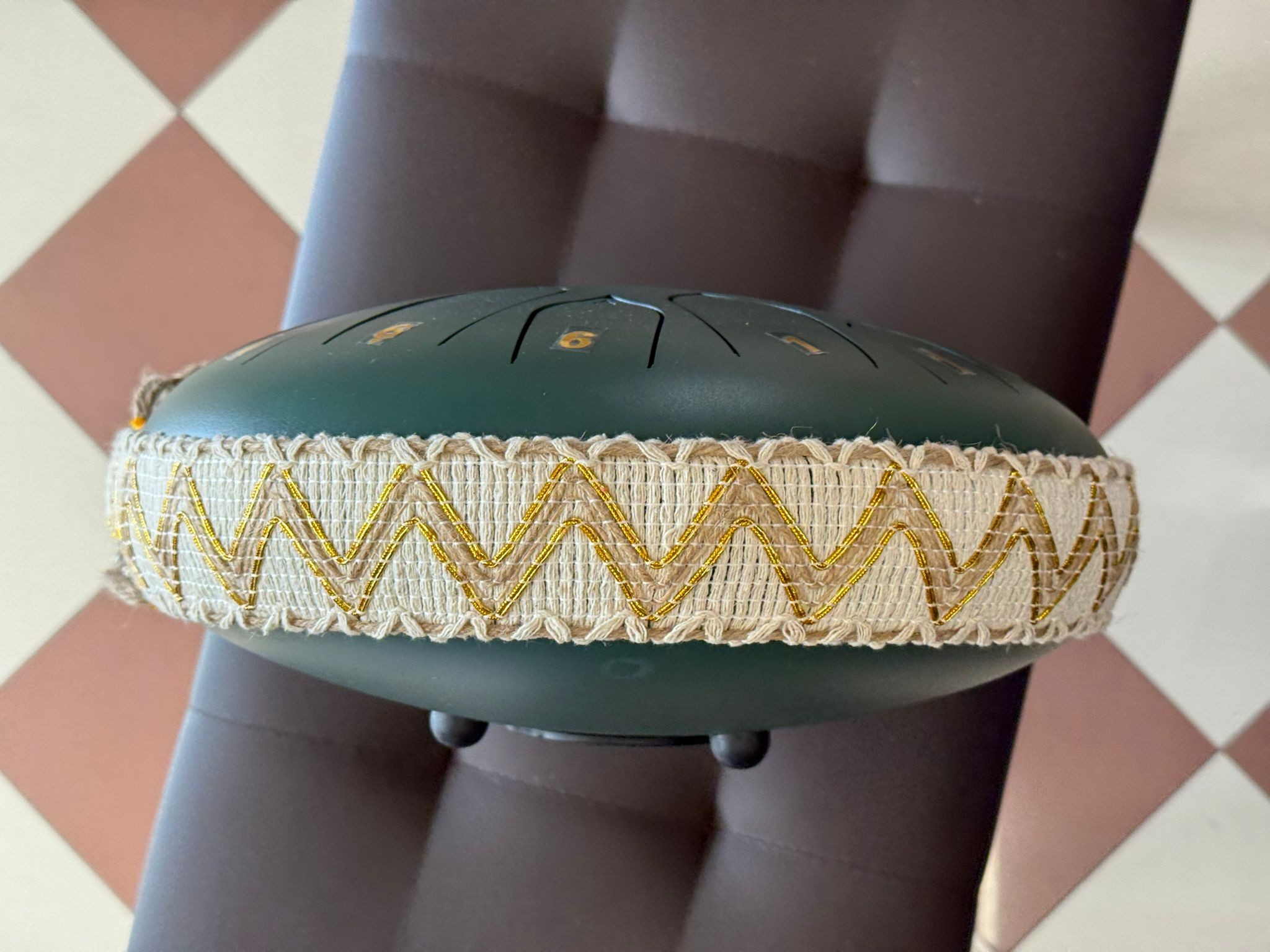 EXTREME STEEL TONGUE 15 TONI TAMBURO ARMONICO 32,5CM TANK DRUM 13″ COLOR VERDE OPACO