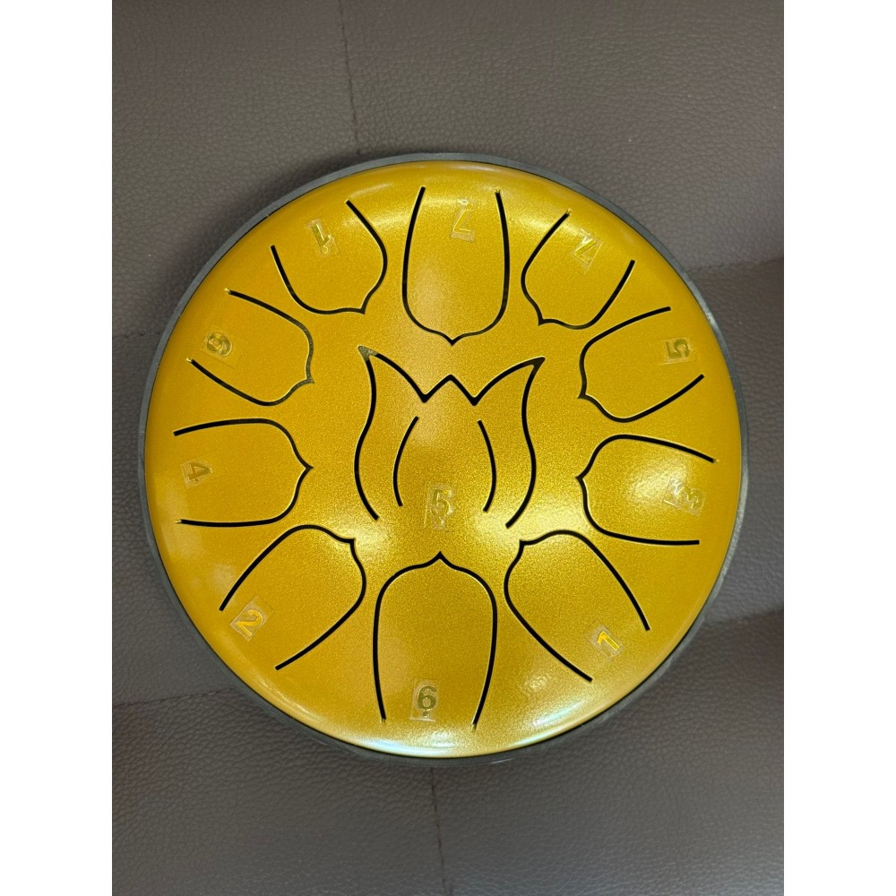 EXTREME STEEL TONGUE 11 TONI TAMBURO ARMONICO 16,5 CM TANK DRUM 6,5″ COLORE ORO