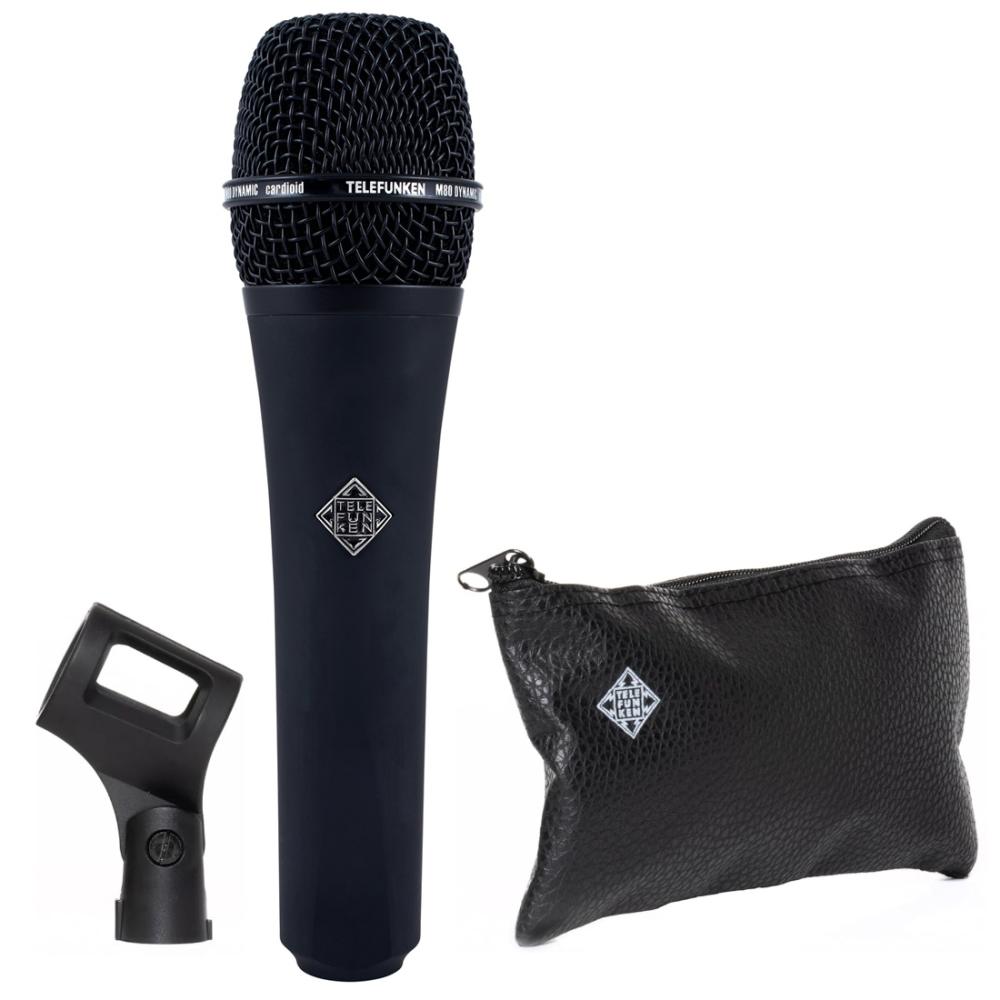 TELEFUNKEN M80 BLACK MICROFONO SUPERCARDIOIDE CON SUPPORTO E CUSTODIA