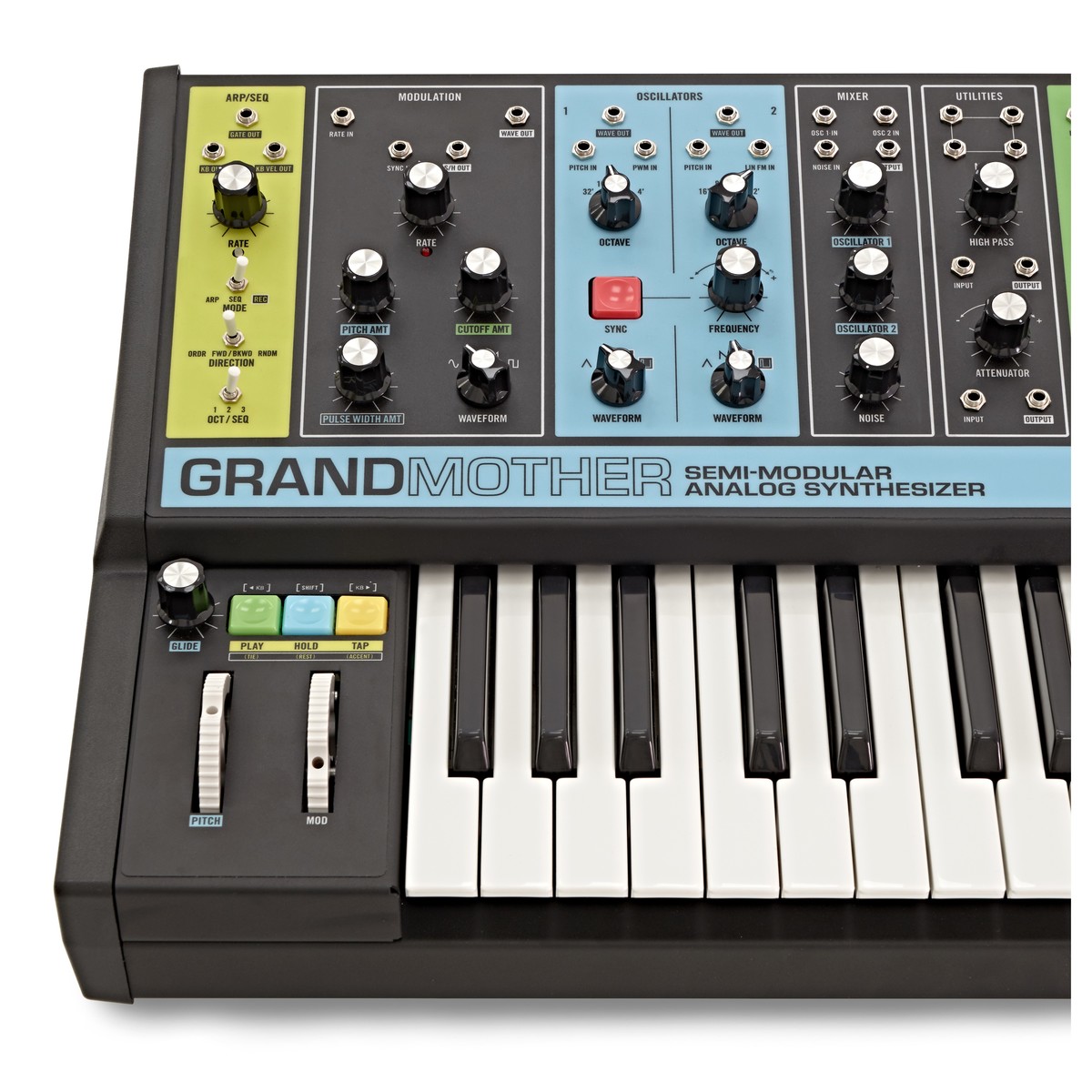 MOOG MUSIC IND MOOG GRANDMOTHER SINTETIZZATORE ANALOGICO SEMI-MODULARE CON ARPEGGIATORE SEQUENCER RIVERBERO A MOLLA