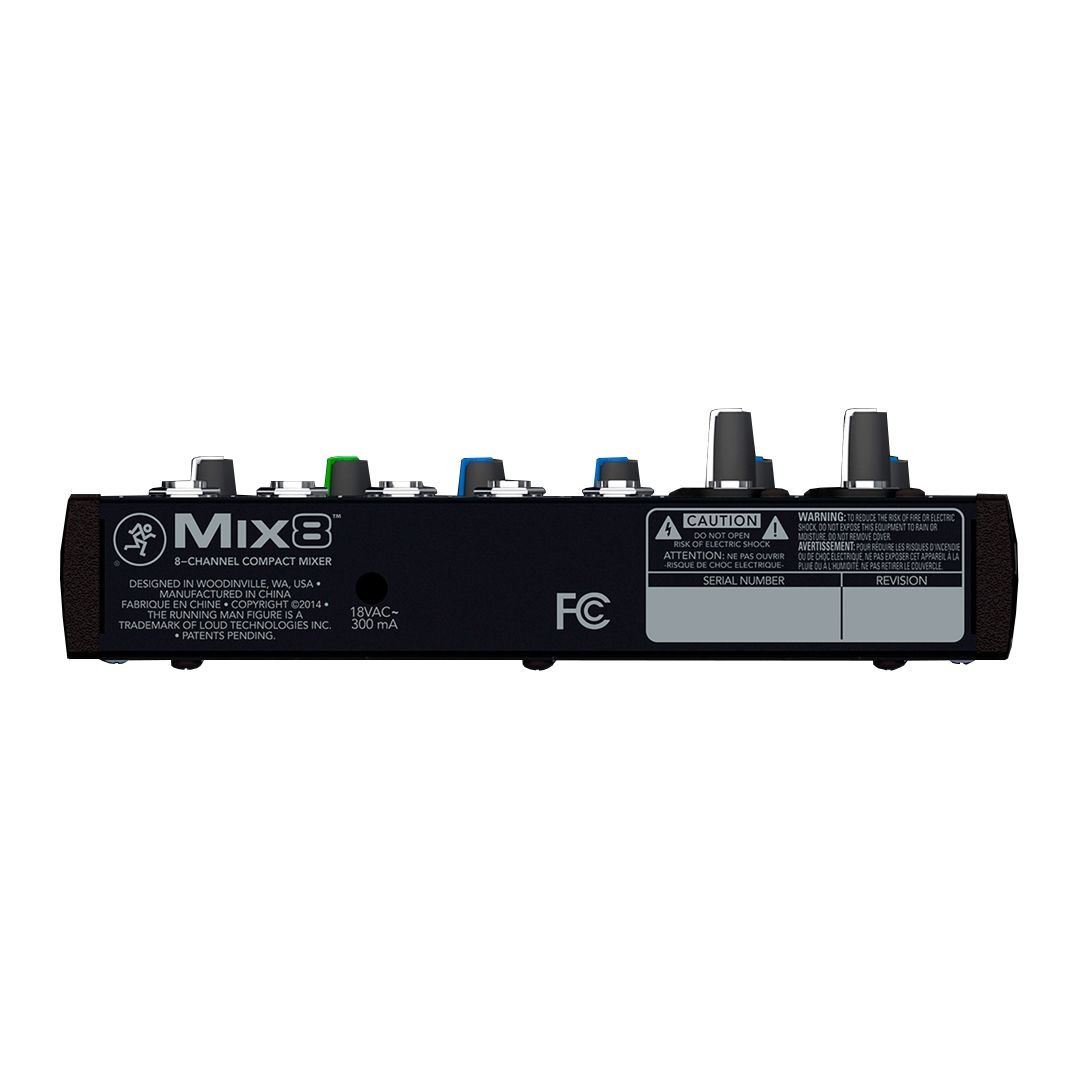 MACKIE MIX8 MIXER COMPATTO 6 INPUT 2 CANALI MICROFONICO + 2 CANALI STEREO JACK