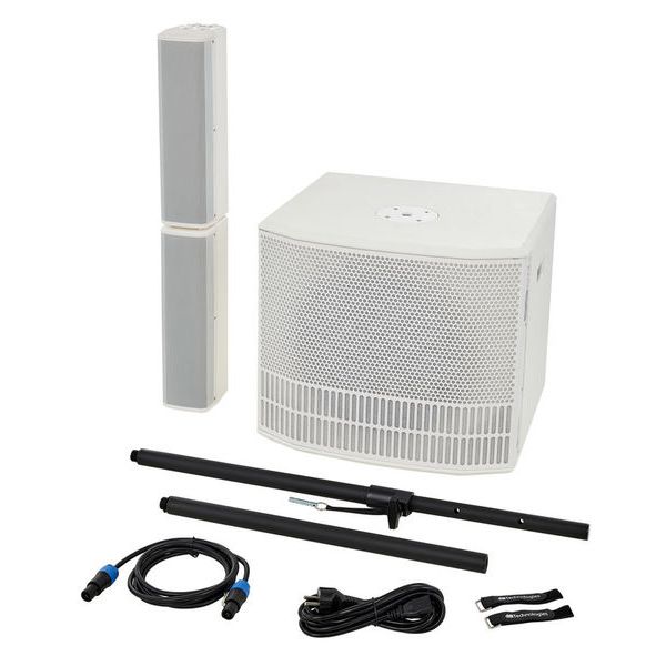 DB TECHNOLOGIES DB ES503 WHITE IMPIANTO COMPLETO ATTIVO 1000W SUBWOOFER + SATELLITI COLORE BIANCO