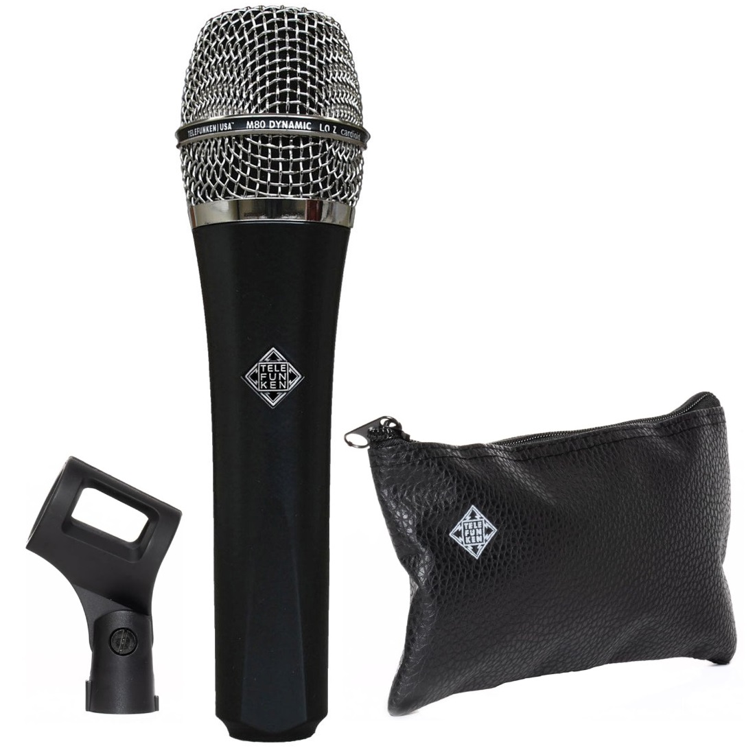 TELEFUNKEN M80 STANDARD MICROFONO SUPERCARDIOIDE CON SUPPORTO E CUSTODIA