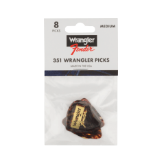 Fender and Wrangler Picks, 351 Shape, Tortoiseshell, (8)
