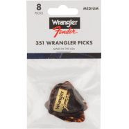 Fender Fender® and Wrangler® Picks, 351 Shape, Tortoiseshell, (8)
