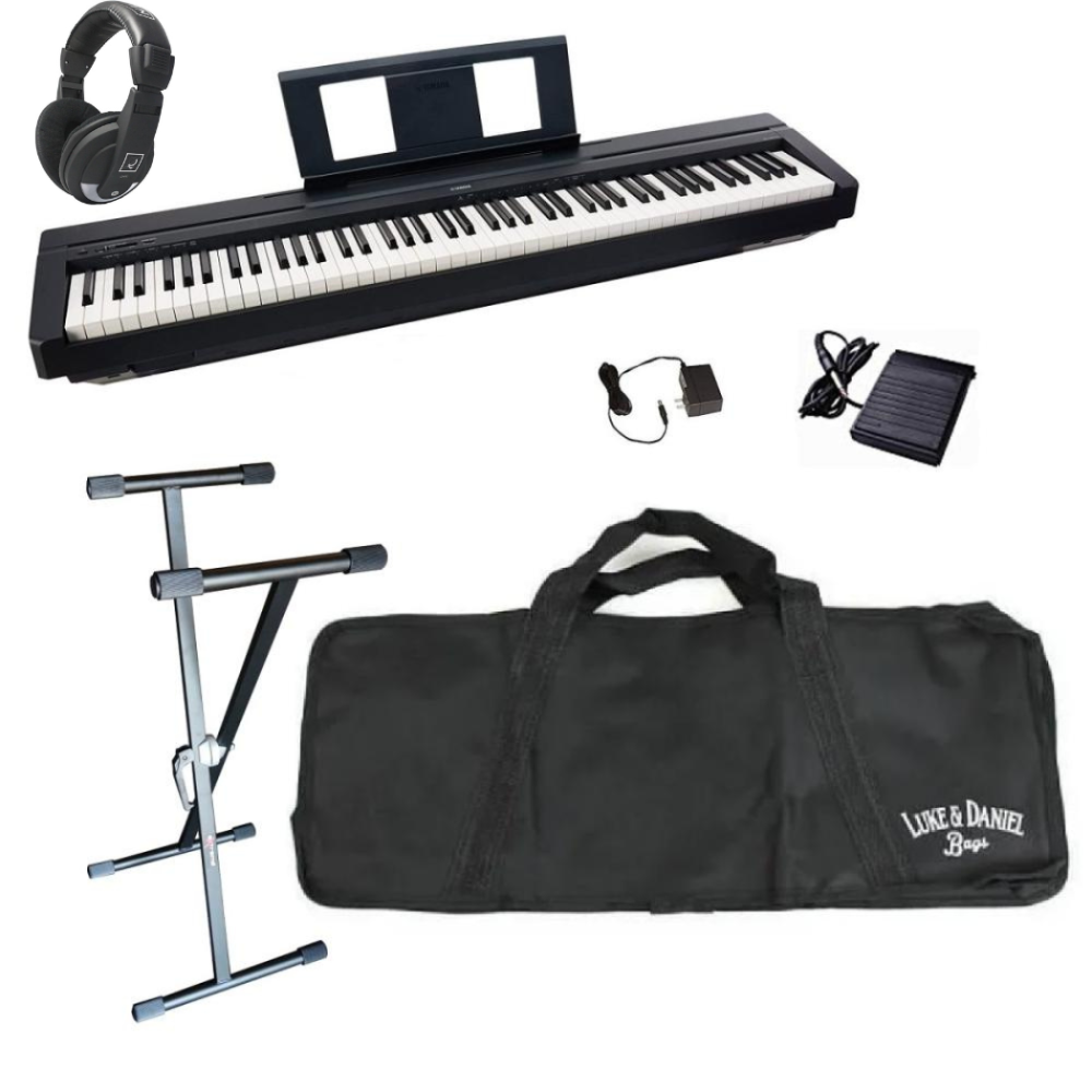 YAMAHA P45 TOUR BUNDLE PIANOFORTE DIGITALE 88 TASTI CON SUPPORTO CUFFIA LEGGIO PEDALE E ALIMENTATORE