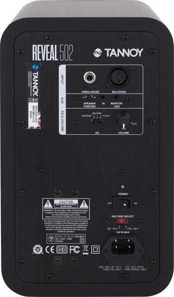 TANNOY REVEAL 502 STUDIO MONITOR BIAMPLIFICATO 2 VIE 5"- 1" 75 WATT