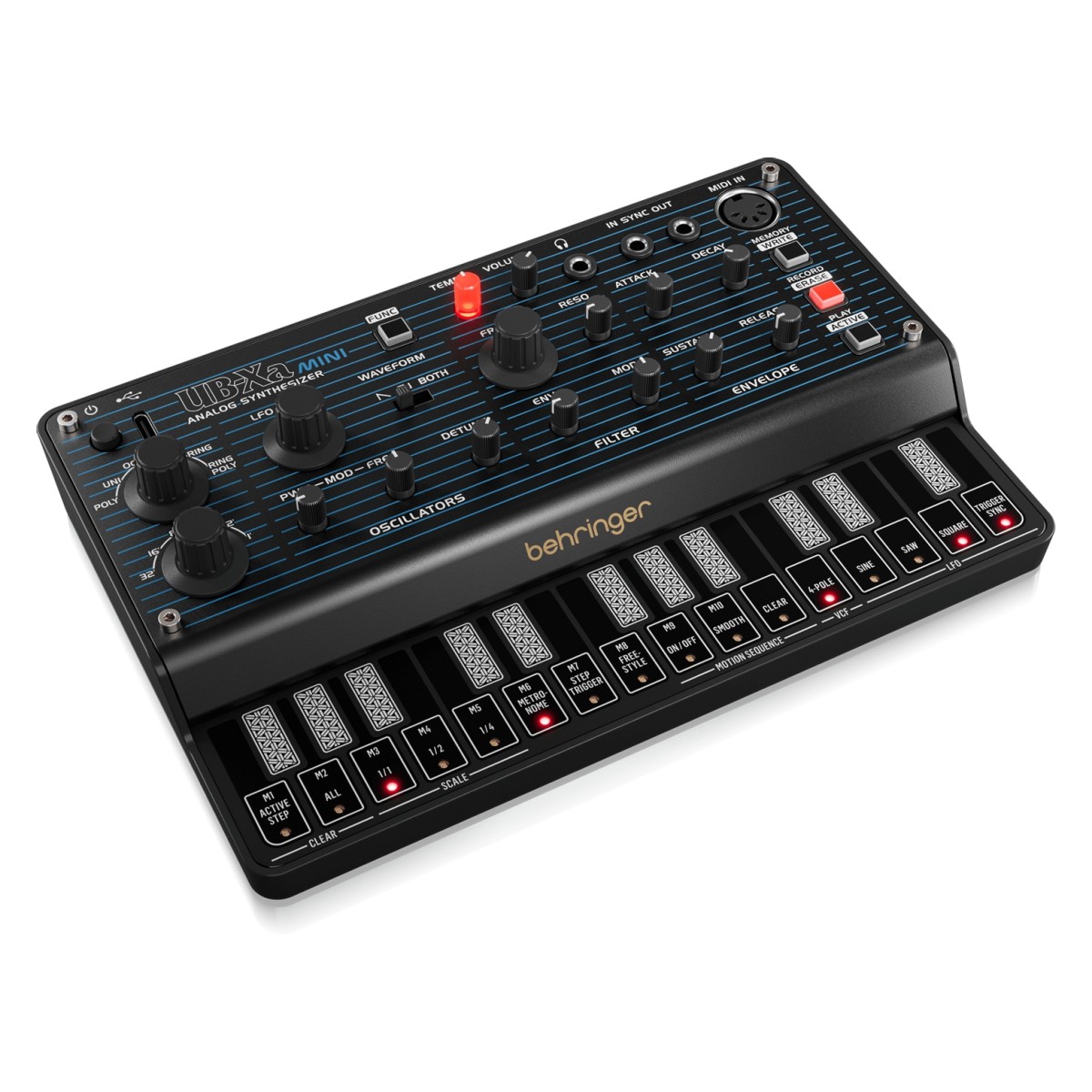 BEHRINGER UB-XA MINI SINTETIZZATORE ANALOGICO POLIFONICO 3 VCO LFO SEQUENCER 16 STEPS