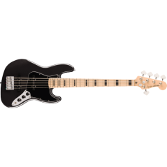 Squier Affinity Series Active Jazz Bass V, Maple Fingerboard, Black Pickguard, Black Metallic
