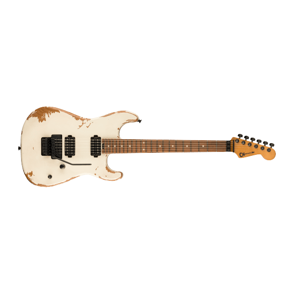Charvel Pro-Mod Relic San Dimas Style 1 HH FR PF, Pau Ferro Fingerboard, Weathered White