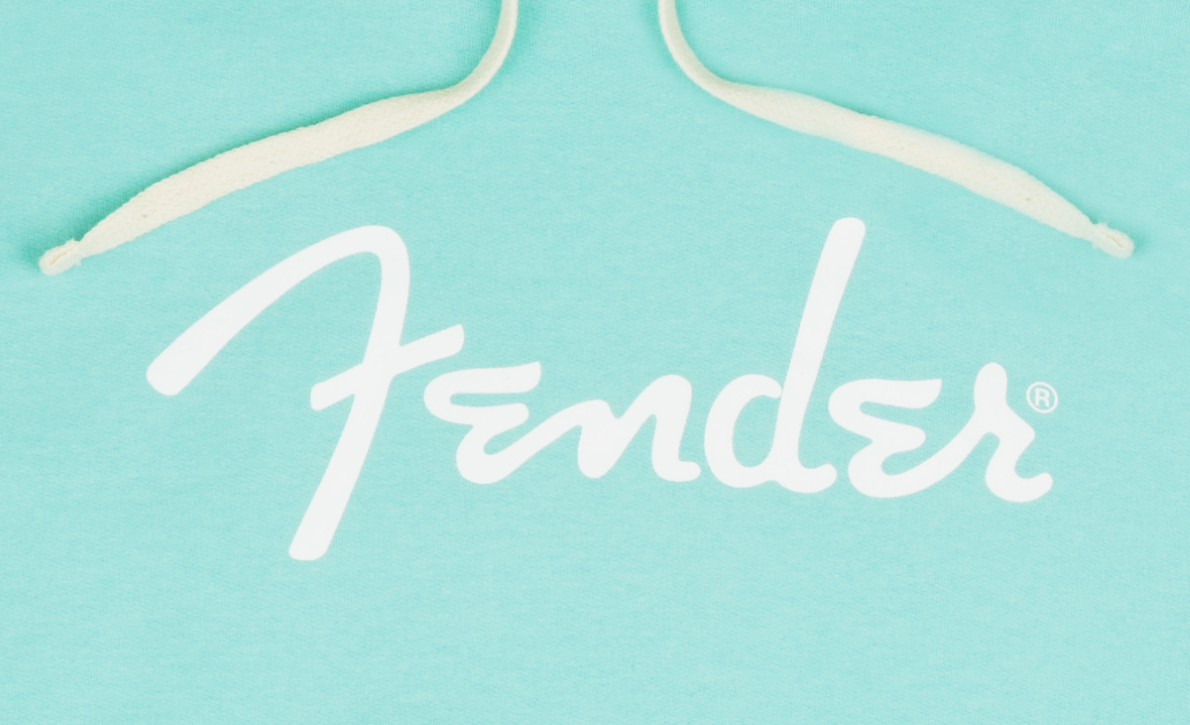 Fender FenderÂ® Spaghetti Logo Hoodie, Daphne Blue