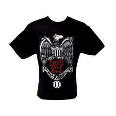 ERNIE BALL 4803 T SHIRT NERA LOGO VINTAGE ORANGE "STRINGS AND THINGS" TAGLIA S