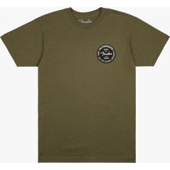 Fender Stratocaster 70th Anniversary Badge Tee, Olive, L