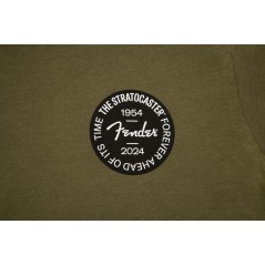Fender Stratocaster 70th Anniversary Badge Tee, Olive, L