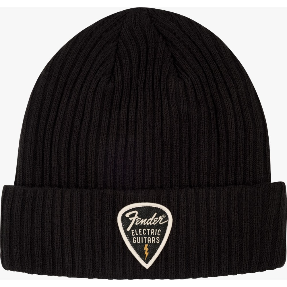 Fender Pick Patch Ribbed Beanie, Black