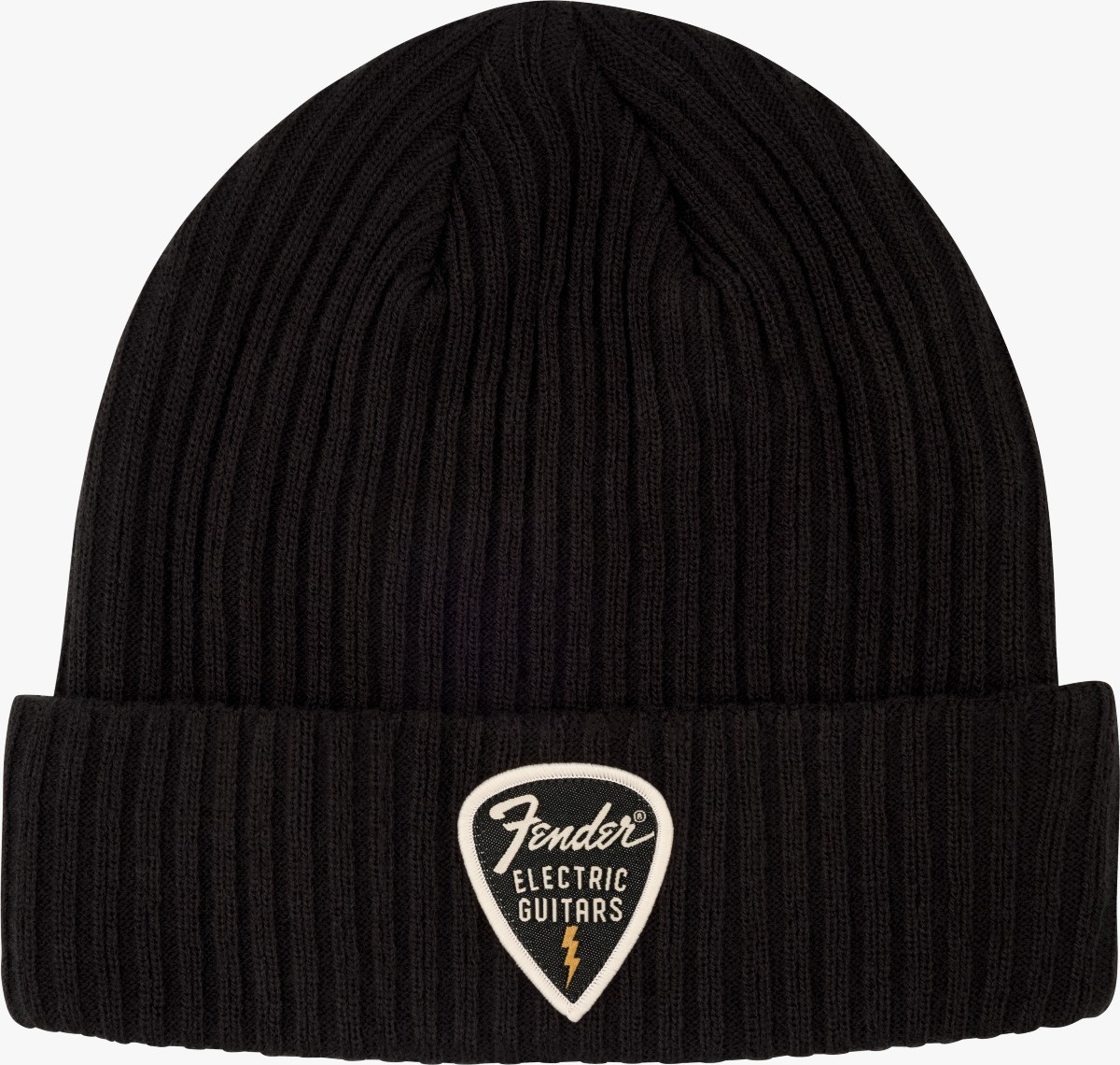 Fender Fender® Pick Patch Ribbed Beanie, Black