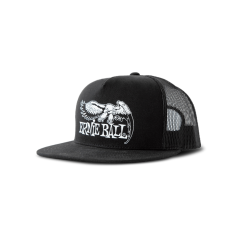 ERNIE BALL 4158 CAPPELLINO NERO CON LOGO AQUILA BIANCA SU SFONDO NERO