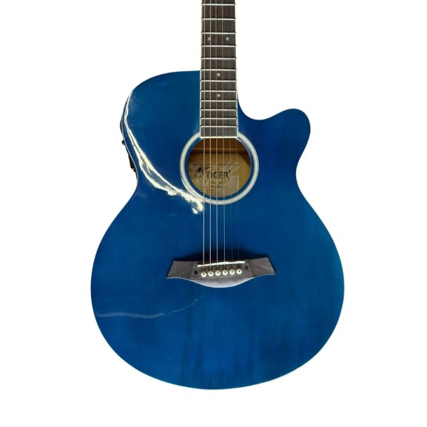 TIGER ACG4-BL Chitarra Elettroacustica Blu - Set Completo per Principianti - Usato