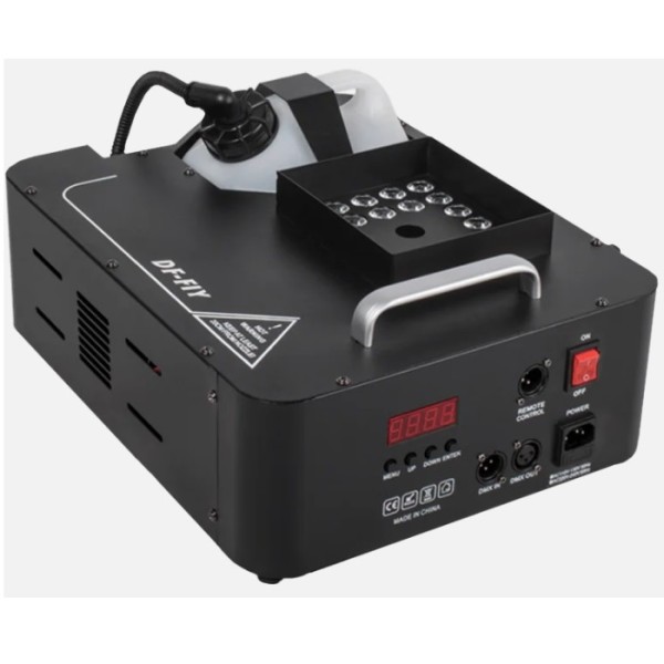 SHEHDS MACCHINA DEL FUMO GETTO VERTICALE 1500W DMX GEYSER LED RGB 24X9W