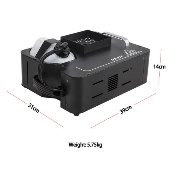 SHEHDS MACCHINA DEL FUMO GETTO VERTICALE 1500W DMX GEYSER LED RGB 24X9W